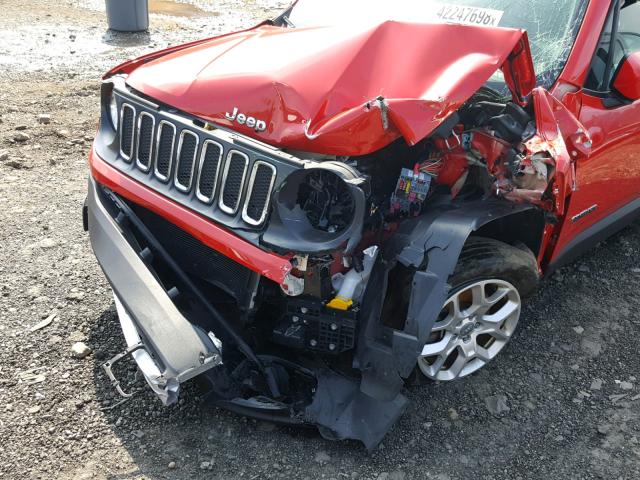 ZACCJABT1GPD09374 - 2016 JEEP RENEGADE L RED photo 9