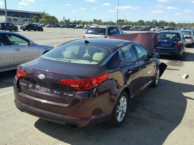 5XXGN4A71CG040626 - 2012 KIA OPTIMA EX RED photo 4