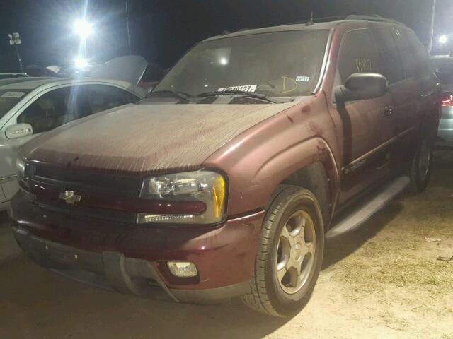 1GNDS13S142272797 - 2004 CHEVROLET TRAILBLAZE BURGUNDY photo 2