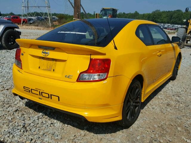 JTKJF5C77C3027264 - 2012 TOYOTA SCION TC 黄色 照片 4