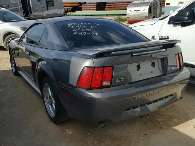 1FAFP42X84F117079 - 2004 FORD MUSTANG GT GRAY photo 3