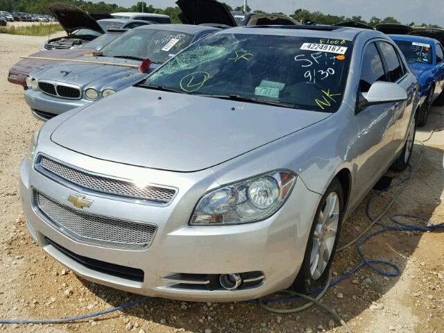 1G1ZE5EBXAF133520 - 2010 CHEVROLET MALIBU SILVER photo 2