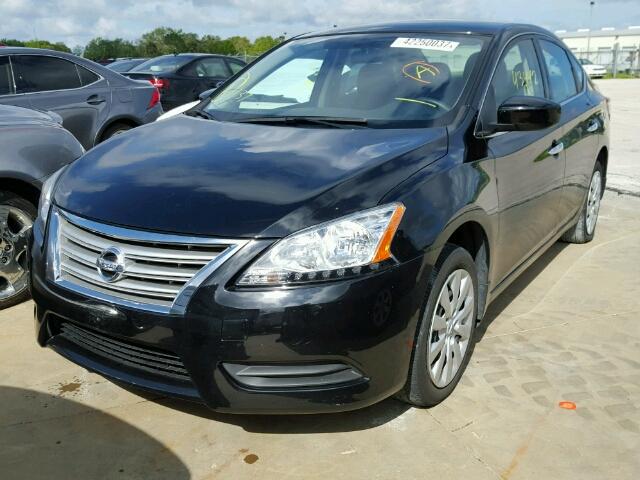 3N1AB7AP5FY349272 - 2015 NISSAN SENTRA BLACK photo 2