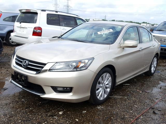 1HGCR2F81EA107265 - 2014 HONDA ACCORD EXL BEIGE photo 2