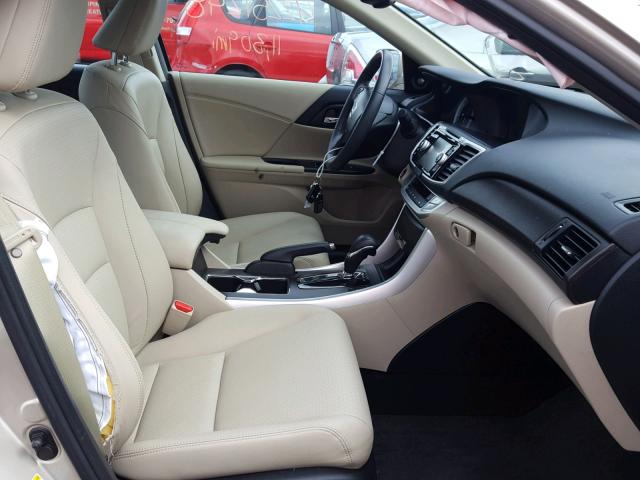 1HGCR2F81EA107265 - 2014 HONDA ACCORD EXL BEIGE photo 5