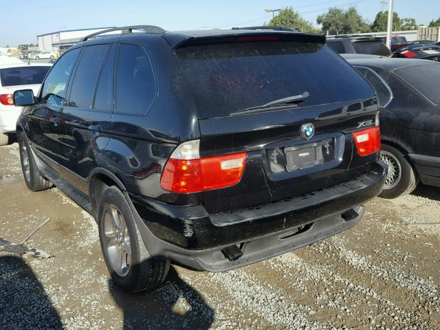 5UXFA53512LP47926 - 2002 BMW X5 BLACK photo 3