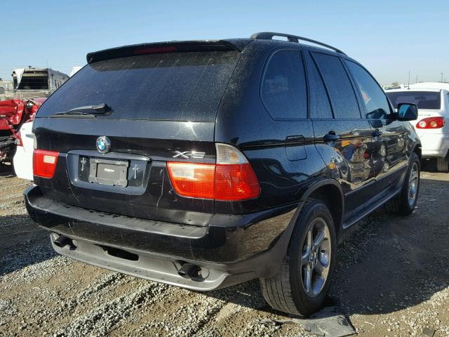 5UXFA53512LP47926 - 2002 BMW X5 BLACK photo 4