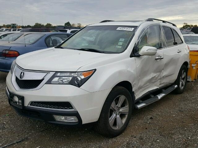 2HNYD2H62AH503080 - 2010 ACURA MDX TECHNO WHITE photo 2