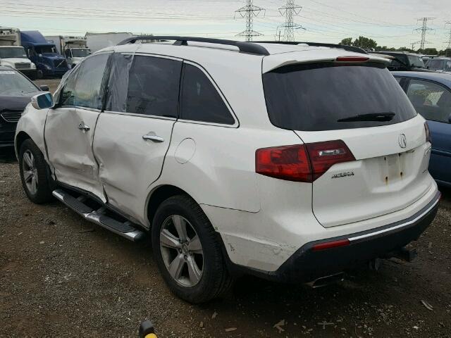 2HNYD2H62AH503080 - 2010 ACURA MDX TECHNO WHITE photo 3