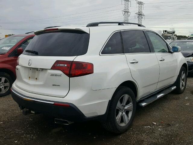 2HNYD2H62AH503080 - 2010 ACURA MDX TECHNO WHITE photo 4