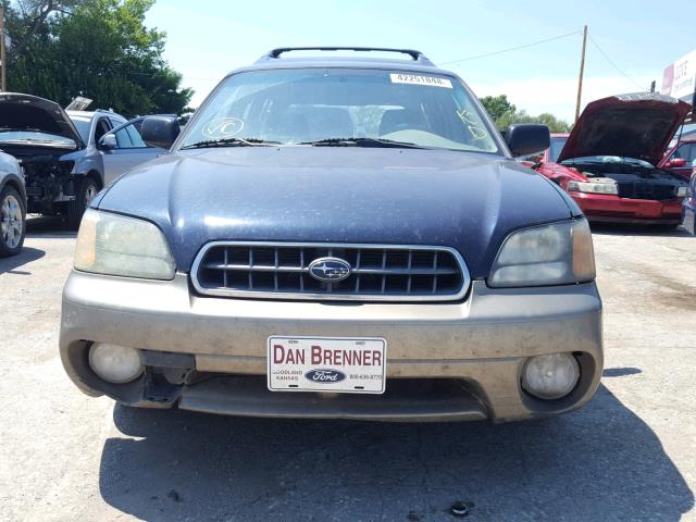 4S3BH665037642902 - 2003 SUBARU LEGACY OUT BLUE photo 10