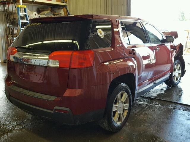 2CTALMEC2B6201225 - 2011 GMC TERRAIN BURGUNDY photo 4