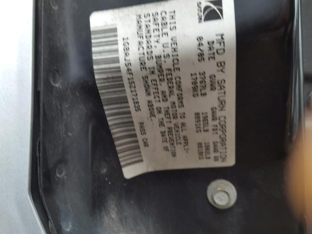 1G8AJ54F15Z171835 - 2005 SATURN ION LEVEL SILVER photo 10
