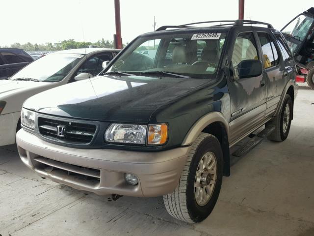 4S6CK58W114413359 - 2001 HONDA PASSPORT E GREEN photo 2