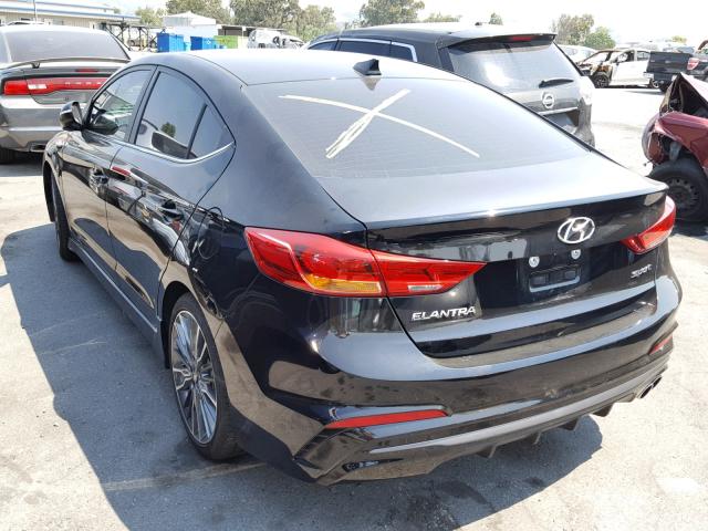 KMHD04LB2JU482515 - 2018 HYUNDAI ELANTRA SP BLACK photo 3