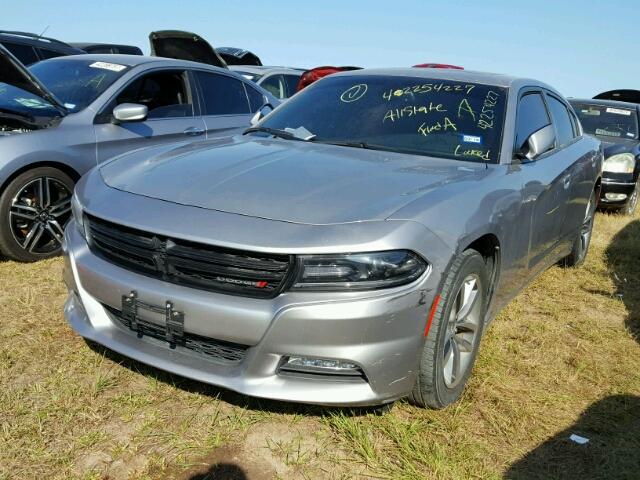 2C3CDXHG0FH857536 - 2015 DODGE CHARGER SILVER photo 2