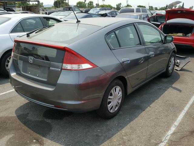 JHMZE2H50AS004557 - 2010 HONDA INSIGHT LX GRAY photo 4