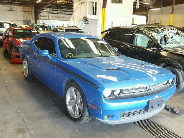 2C3CDZBT4GH172667 - 2016 DODGE CHALLENGER BLUE photo 1