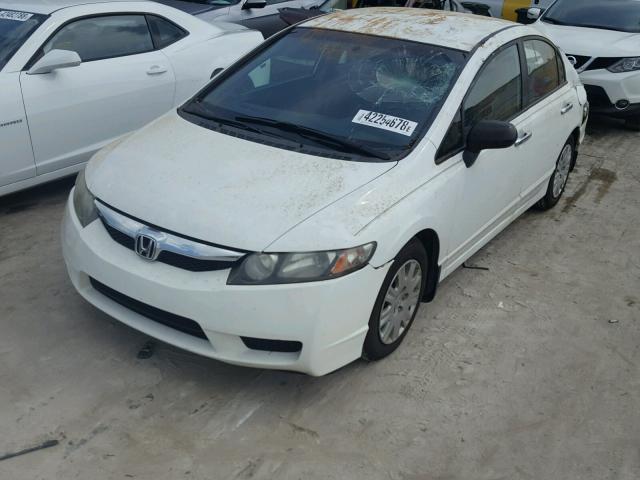 19XFA1F34AE077770 - 2010 HONDA CIVIC VP WHITE photo 2