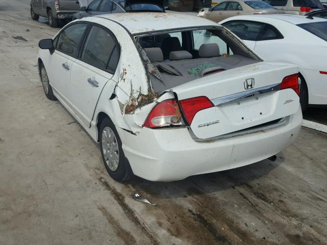 19XFA1F34AE077770 - 2010 HONDA CIVIC VP WHITE photo 3