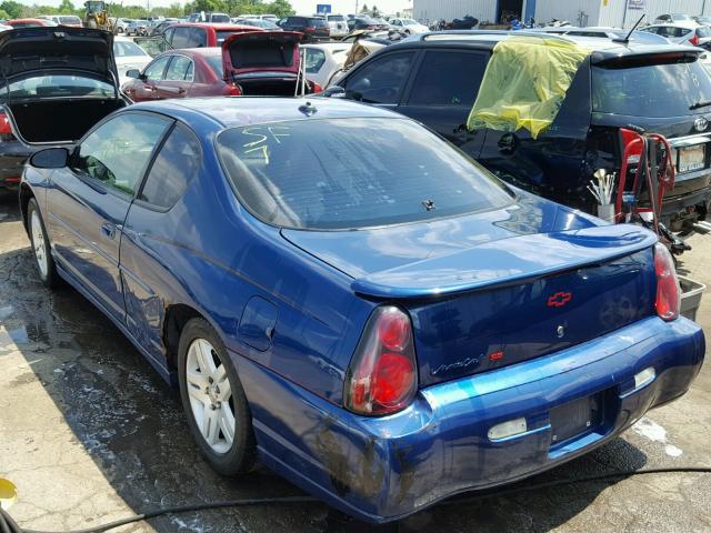 2G1WX12K439149265 - 2003 CHEVROLET MONTE CARL ლურჯი ფოტო 3