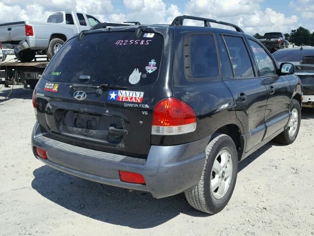 KM8SC13D85U893406 - 2005 HYUNDAI SANTA FE G BLACK photo 4