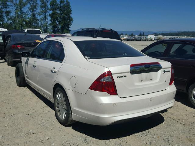 3FADP0L39AR277739 - 2010 FORD FUSION HYB WHITE photo 3