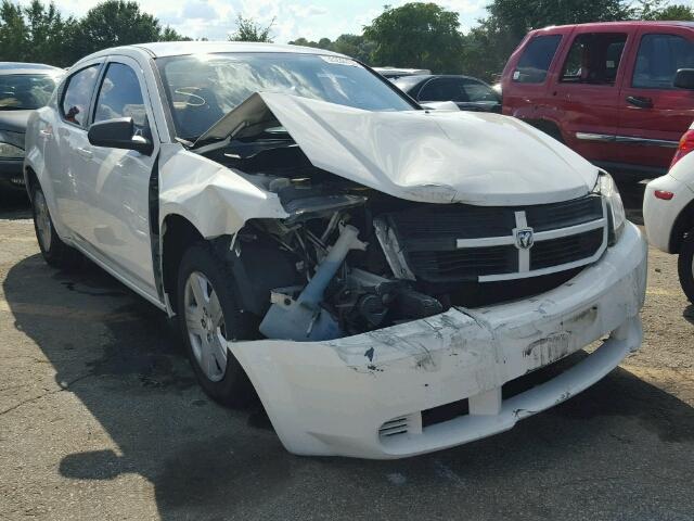 1B3CC4FB8AN124821 - 2010 DODGE AVENGER SX WHITE photo 1