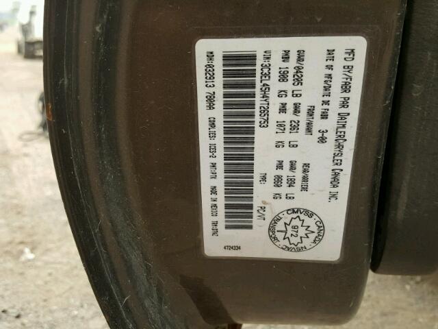 3C3EL45H4YT265753 - 2000 CHRYSLER SEBRING JX GRAY photo 10