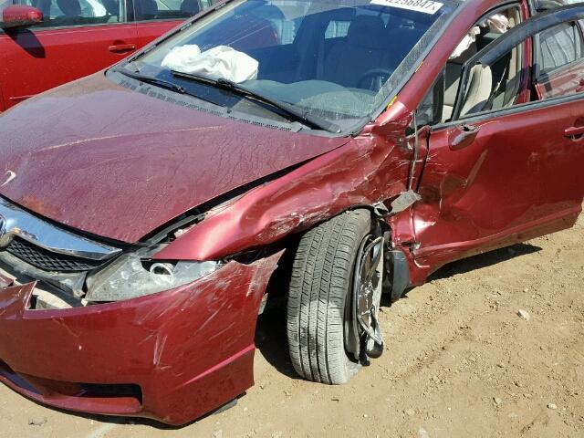 19XFA1F51BE008392 - 2011 HONDA CIVIC LX MAROON photo 9