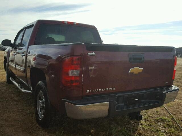 3GCPCSE07DG114301 - 2013 CHEVROLET SILVERADO BURGUNDY photo 3