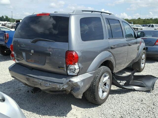 1D8HB48P27F524720 - 2007 DODGE DURANGO SL GRAY photo 4