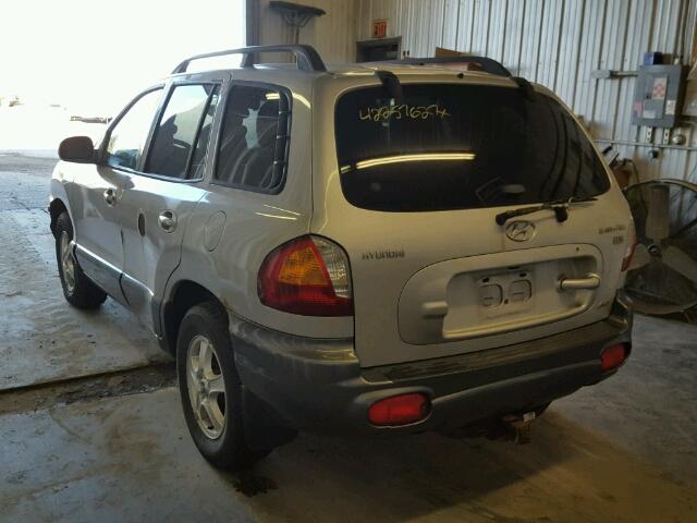 KM8SC73E34U684150 - 2004 HYUNDAI SANTA FE SILVER photo 3