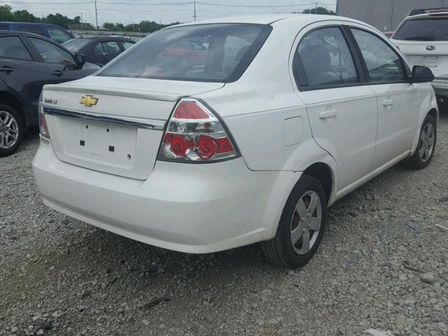 KL1TD5DE1AB129933 - 2010 CHEVROLET AVEO LS WHITE photo 4