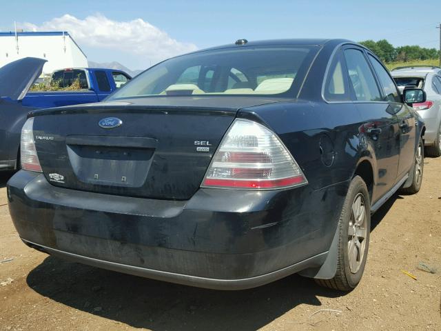 1FAHP27W09G102932 - 2009 FORD TAURUS SEL BLACK photo 4