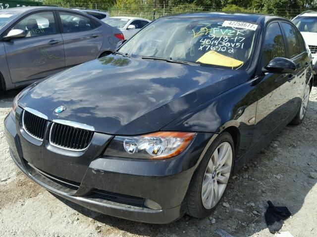 WBAVA33567KX76902 - 2007 BMW 328 BLACK photo 2