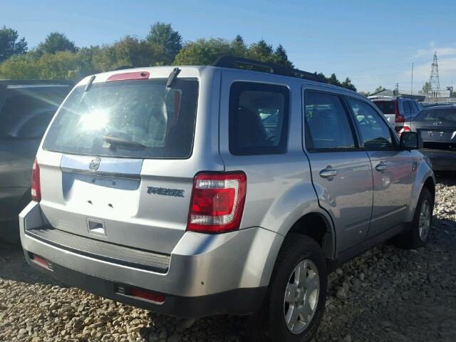 4F2CY0C78AKM03454 - 2010 MAZDA TRIBUTE I SILVER photo 4