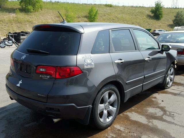 5J8TB18219A005798 - 2009 ACURA RDX GRAY photo 4