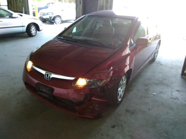 2HGFA16537H504081 - 2007 HONDA CIVIC BURGUNDY photo 2