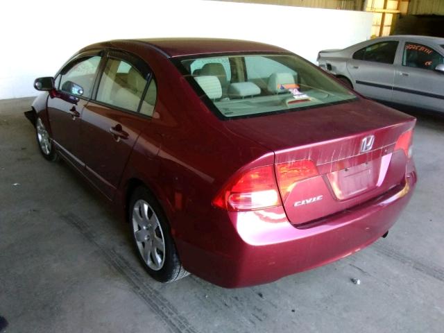 2HGFA16537H504081 - 2007 HONDA CIVIC BURGUNDY photo 3