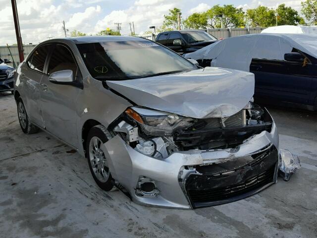 5YFBURHE0FP258289 - 2015 TOYOTA COROLLA SILVER photo 1