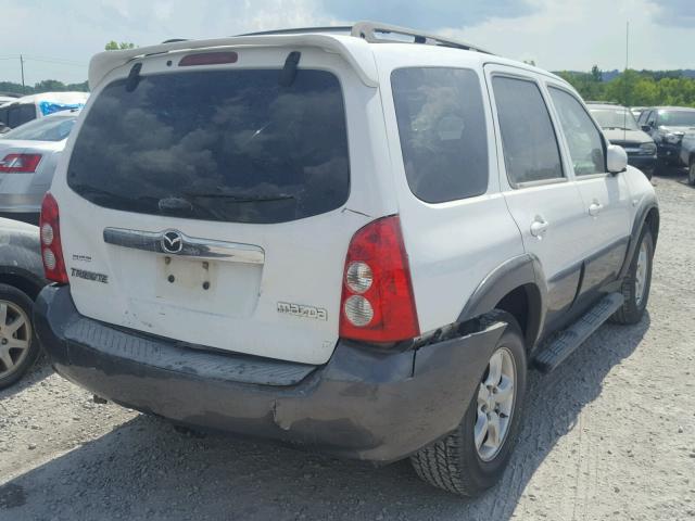 4F2CZ96105KM50508 - 2005 MAZDA TRIBUTE S WHITE photo 4