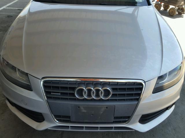 WAUVF78KX9A169515 - 2009 AUDI A4 2.0T AV SILVER photo 7