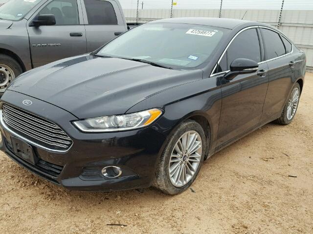 3FA6P0HD4ER110477 - 2014 FORD FUSION SE BLACK photo 2