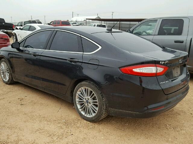 3FA6P0HD4ER110477 - 2014 FORD FUSION SE BLACK photo 3