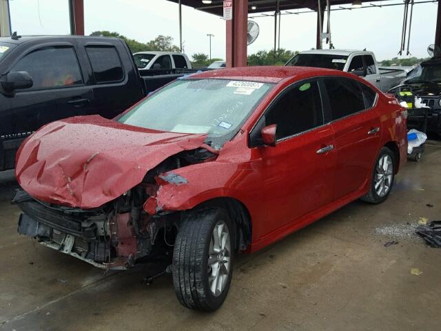 3N1AB7APXDL746471 - 2013 NISSAN SENTRA S RED photo 2