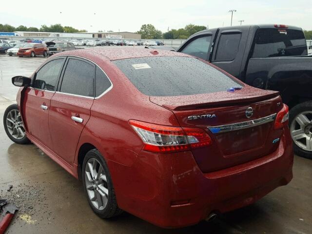 3N1AB7APXDL746471 - 2013 NISSAN SENTRA S RED photo 3