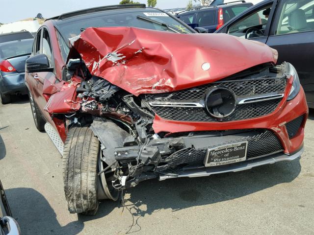 4JGED6EB5GA017819 - 2016 MERCEDES-BENZ GLE COUPE RED photo 1