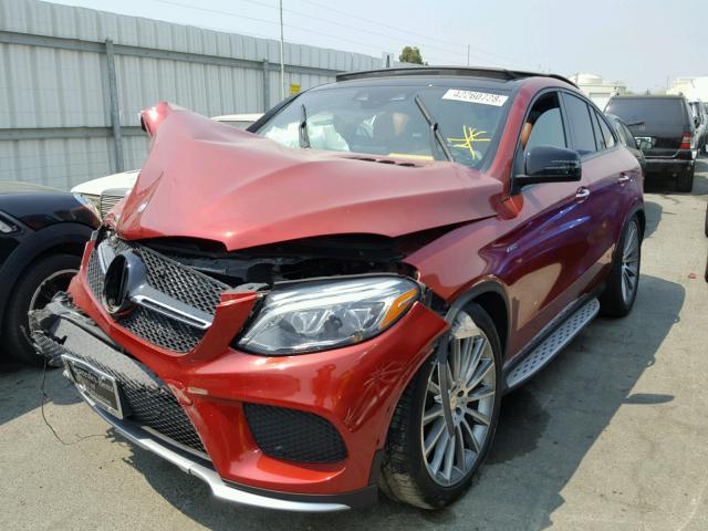 4JGED6EB5GA017819 - 2016 MERCEDES-BENZ GLE COUPE RED photo 2