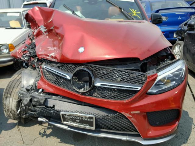 4JGED6EB5GA017819 - 2016 MERCEDES-BENZ GLE COUPE RED photo 7